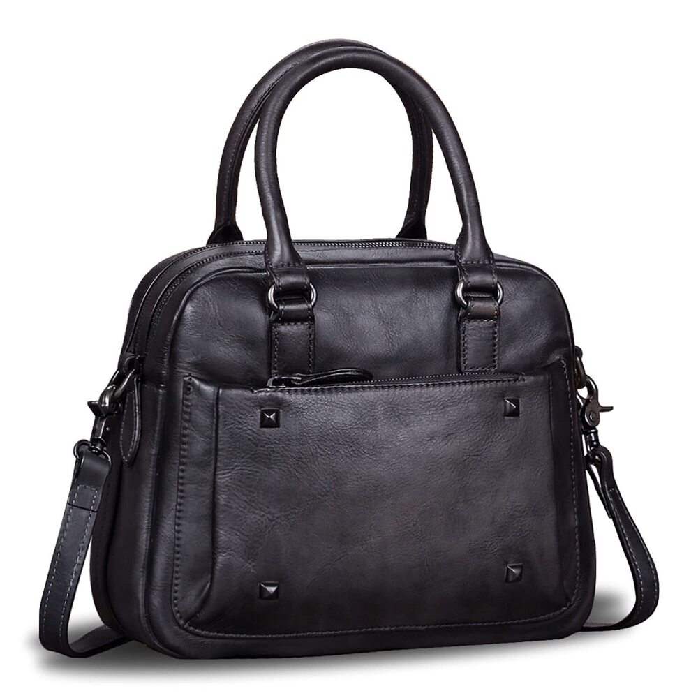 4176 Leather Satchels Top Handle Bags Handmade Vintage Crossbody Bag Purses